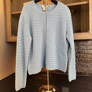 Talbots Soft Blue Knit Cardigan